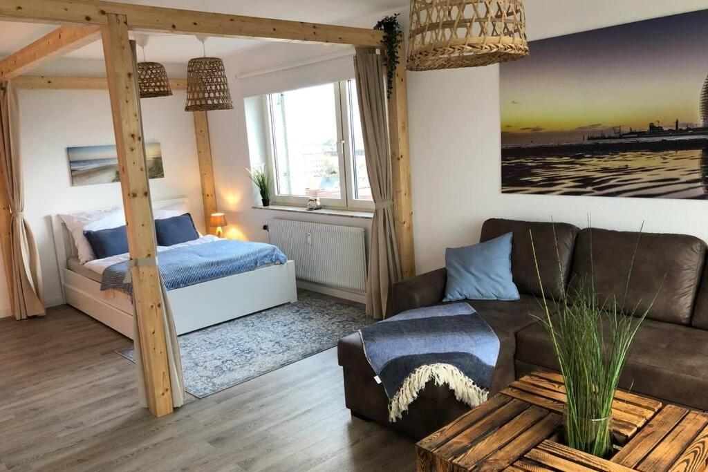 Yachtpanorama Weser Und Yachthafenblick 1 Zi 7Og Бремерхавен Екстериор снимка